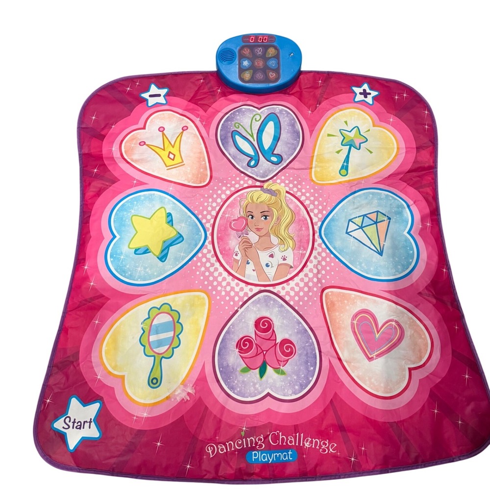 SUNLIN Dance Mat for Girls Kids Interactive Dancing Game Pad Pink LED Lights